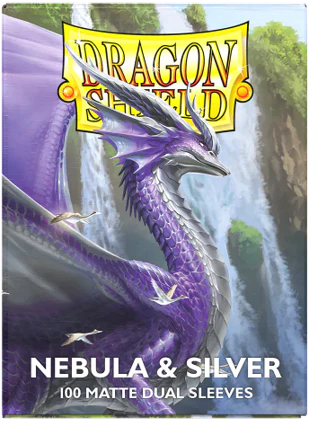 Arcane Tinmen - Dragon Shield Dual Matte Sleeves - Standard Size - Nebula and Silver - Package of 100
