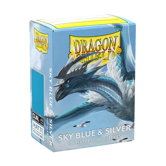 Arcane Tinmen - Dragon Shield Dual Matte Sleeves - Standard Size - Sky Blue and Silver - Package of 100 - Image 2