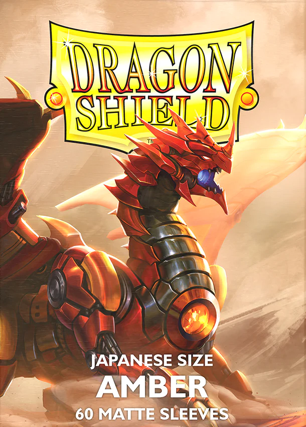 Arcane Tinmen - Dragon Shield Sleeves - Japanese Size - Matte - Amber - Package of 60