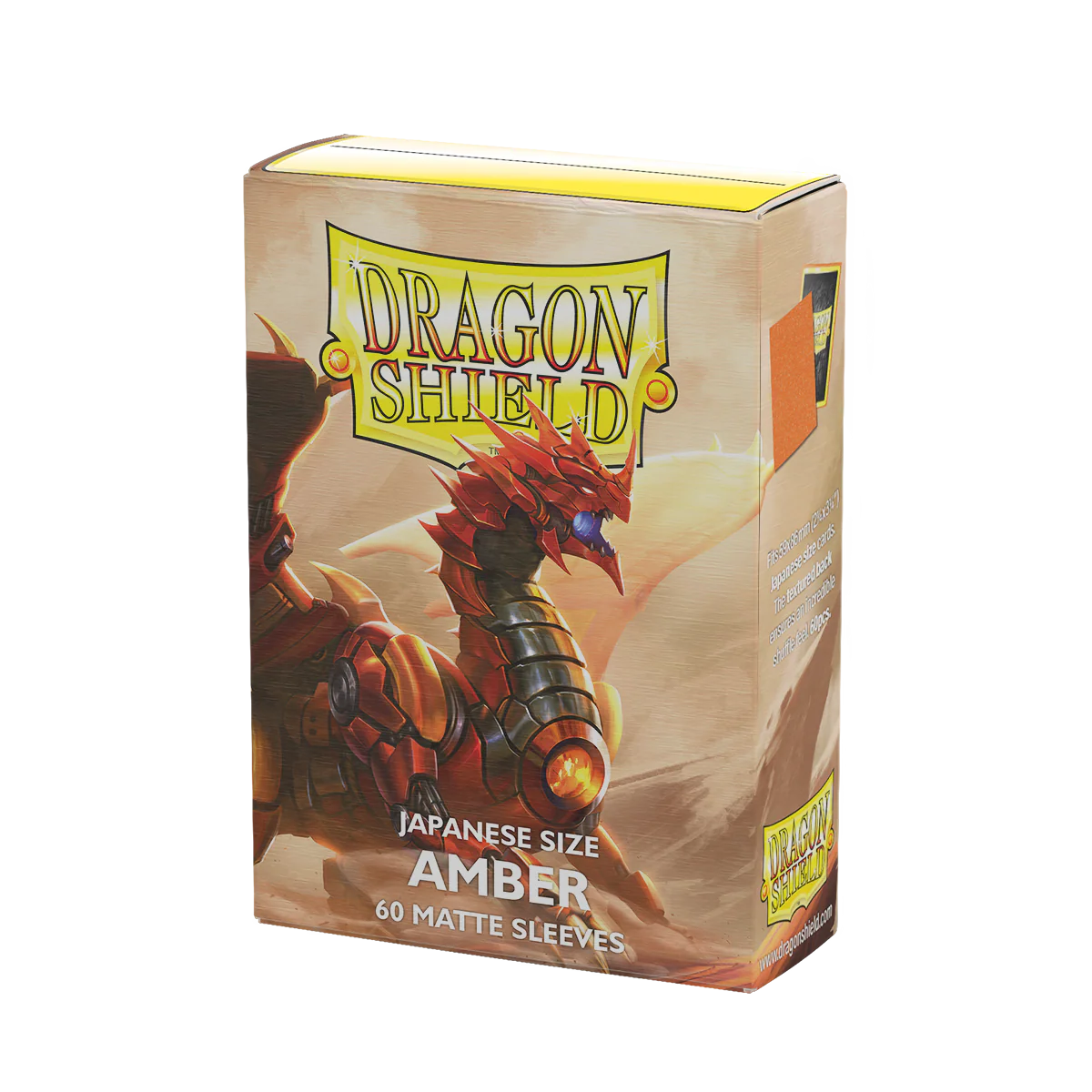 Arcane Tinmen - Dragon Shield Sleeves - Japanese Size - Matte - Amber - Package of 60 - Image 4