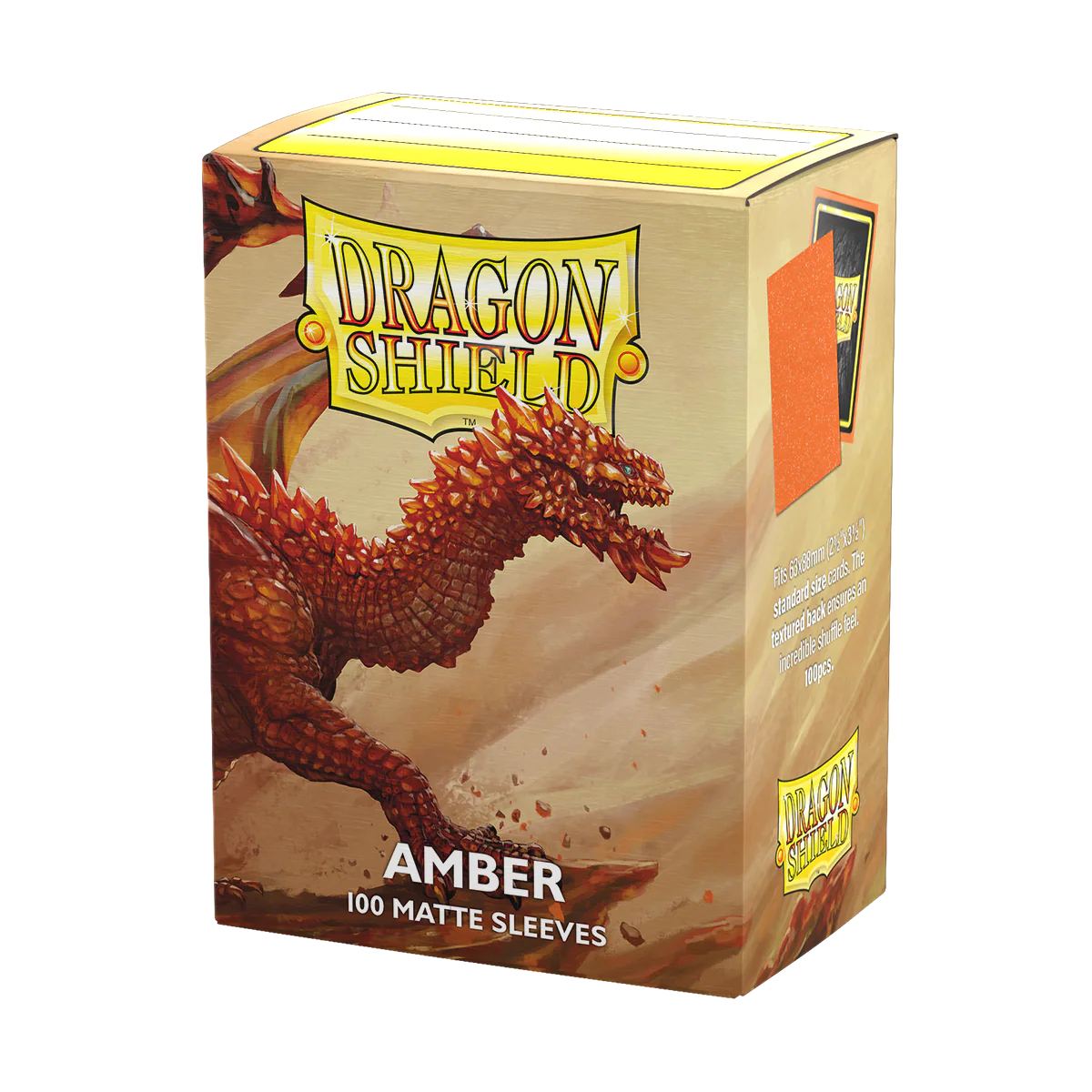 Arcane Tinmen - Dragon Shield Sleeves - Standard Size - Matte - Amber - Package of 100 - Image 4