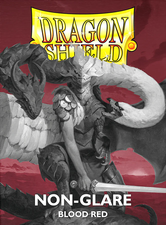 Arcane Tinmen - Dragon Shield Non-Glare Sleeves - Standard Size - Matte - Blood Red - Package of 100