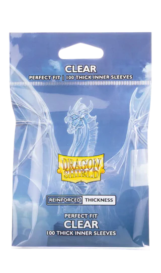 Arcane Tinmen - Dragon Shield Sleeves - Standard Size - Perfect Fit Thick - Clear - Package of 100