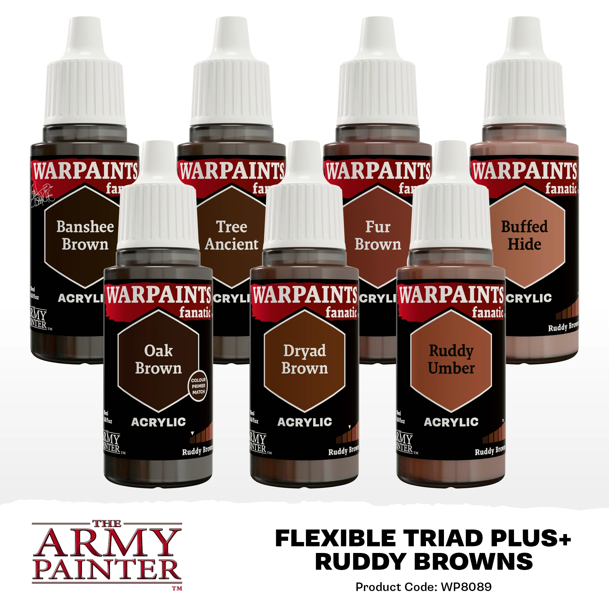 Army Painter - Warpaints Fanatic - Ruddy Browns - Flexible Triad Plus Set - Image 3