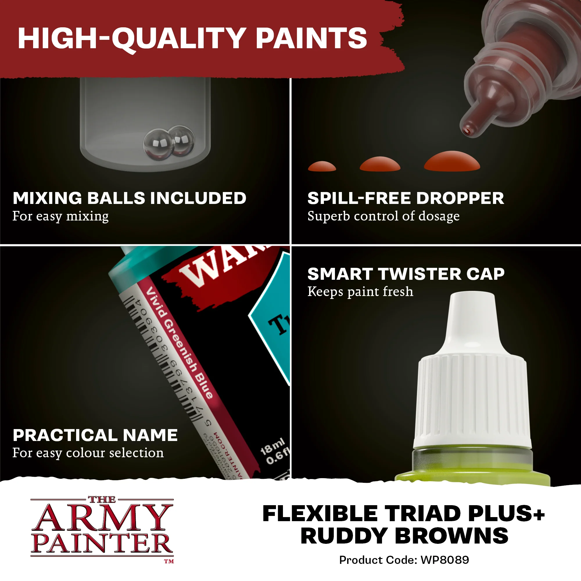 Army Painter - Warpaints Fanatic - Ruddy Browns - Flexible Triad Plus Set - Image 4