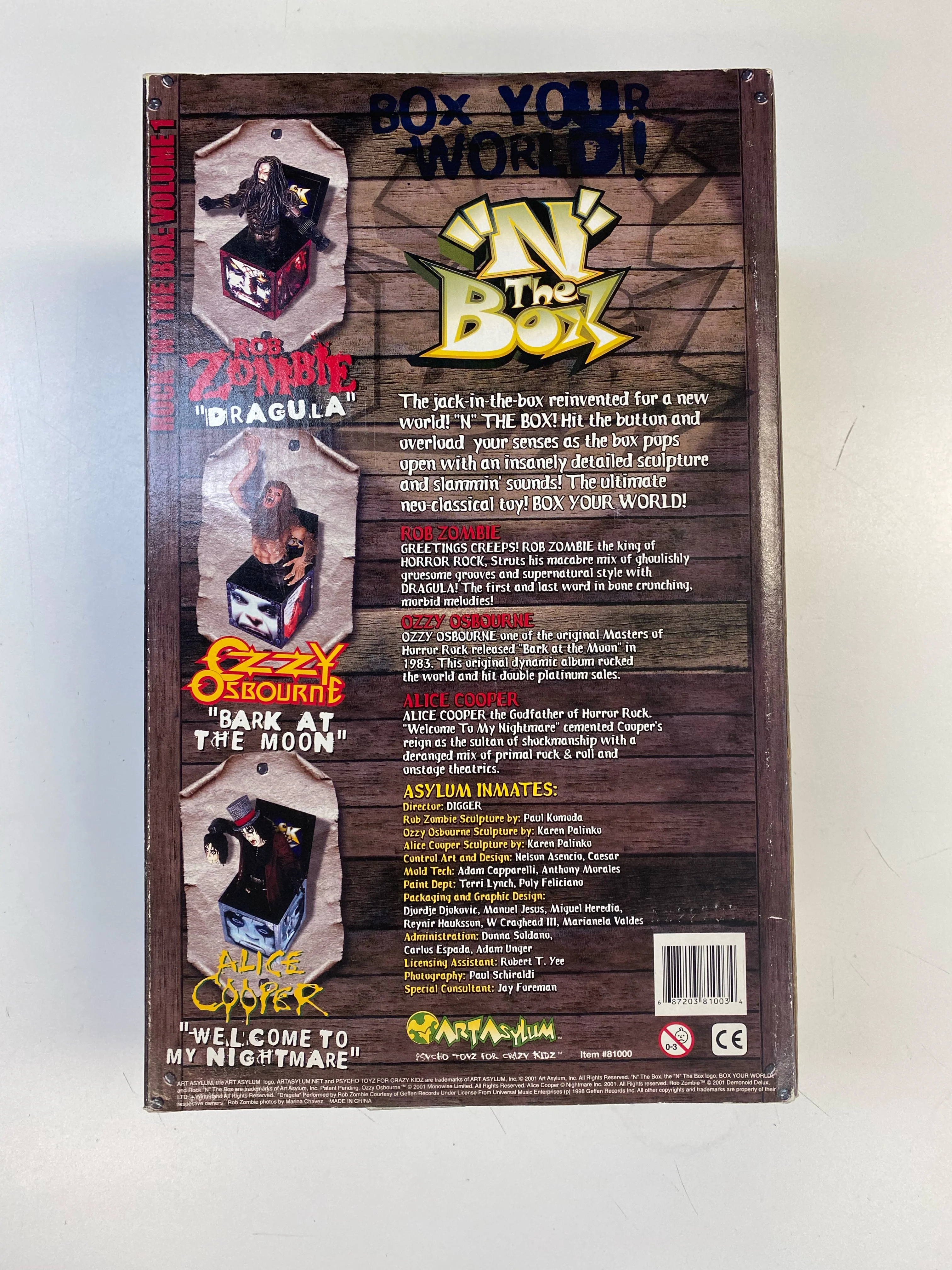 Art Asylum - 2001 - Alice Cooper "N" the Box Welcome to My Nightmare - Action Figure *DAMAGED BOX* - Image 3