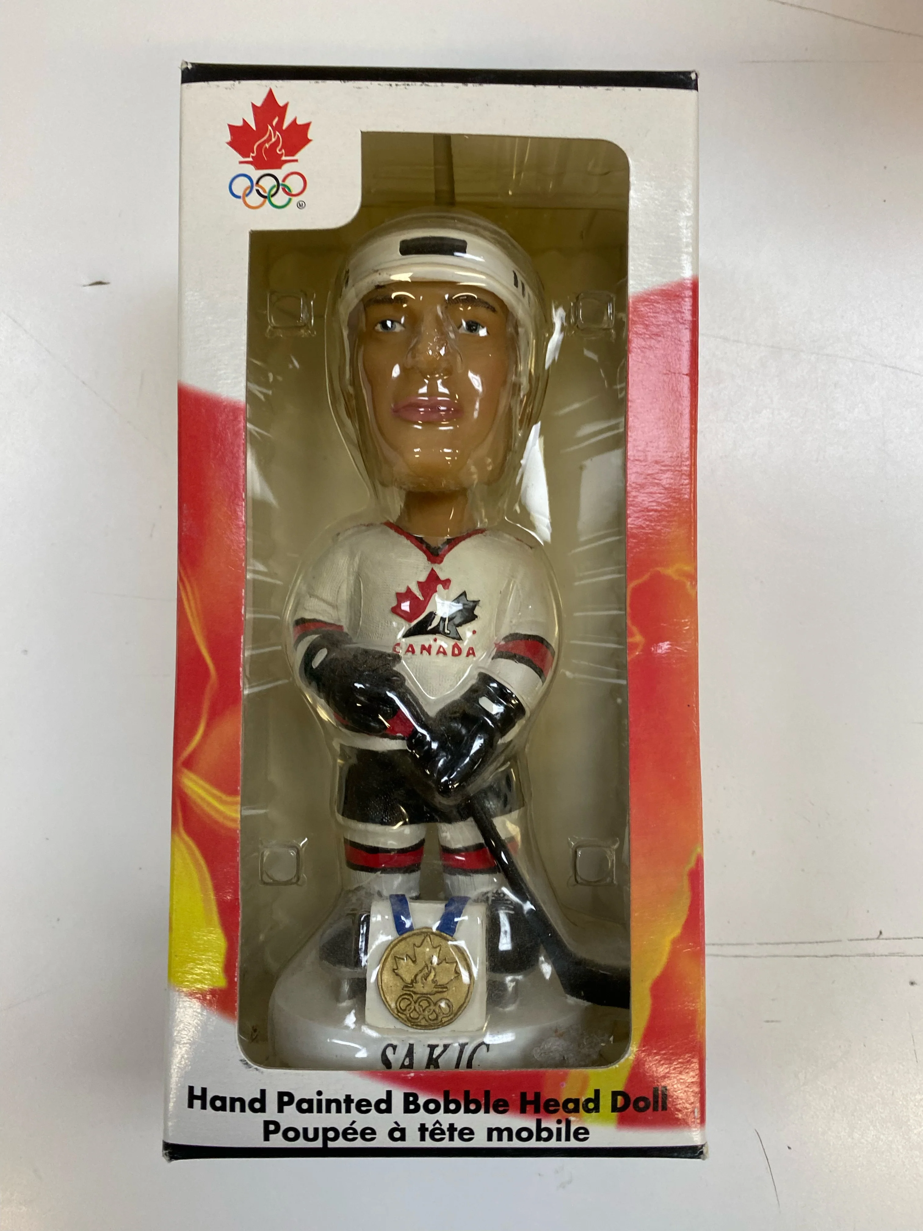 Bobble Dobbles - 2002 - Team Canada Gold Medal - Joe Sakic Hand Painted Bobble Head