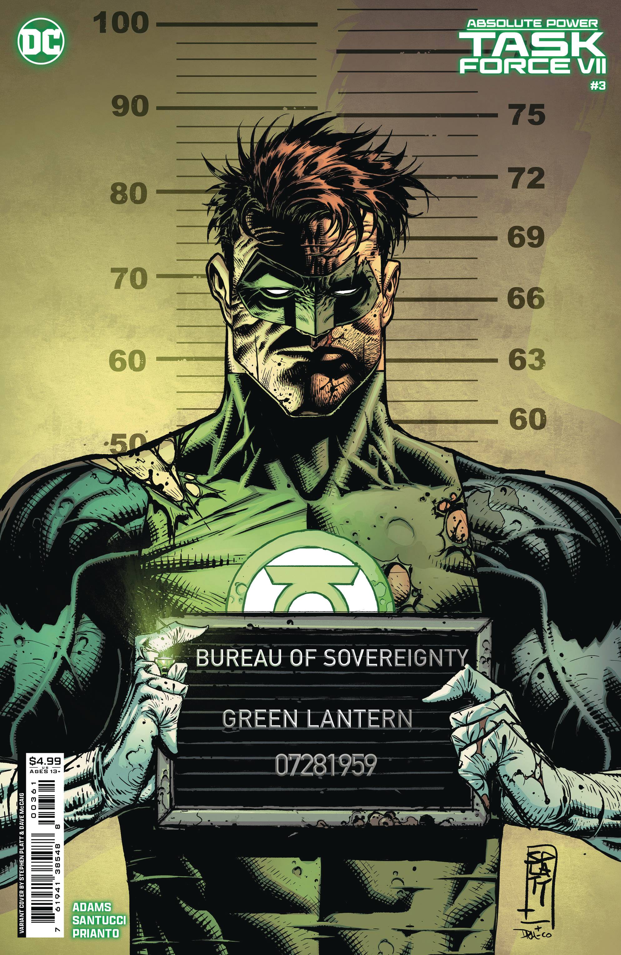 DC Comics - Absolute Power Task Force VII 003 of 7 Platt Card Stock Variant Edition (Cond. VF-) - 22423