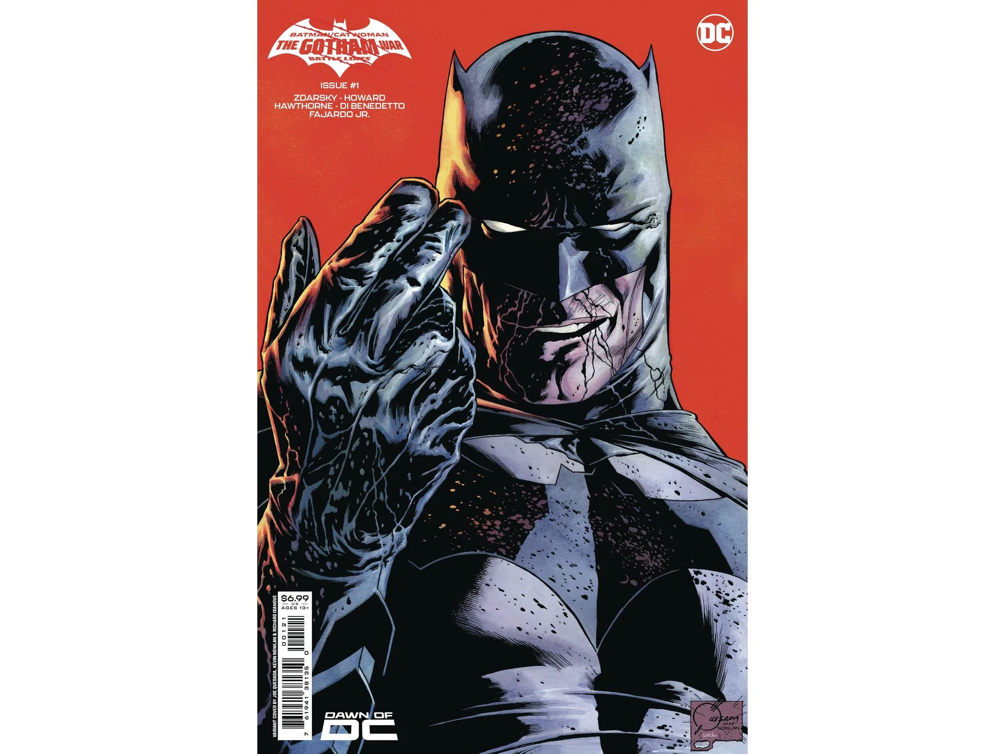 DC Comics - Batman and Catwoman Gotham War Battle Lines 001 (Cond. VF-) Quesada Variant - 21402