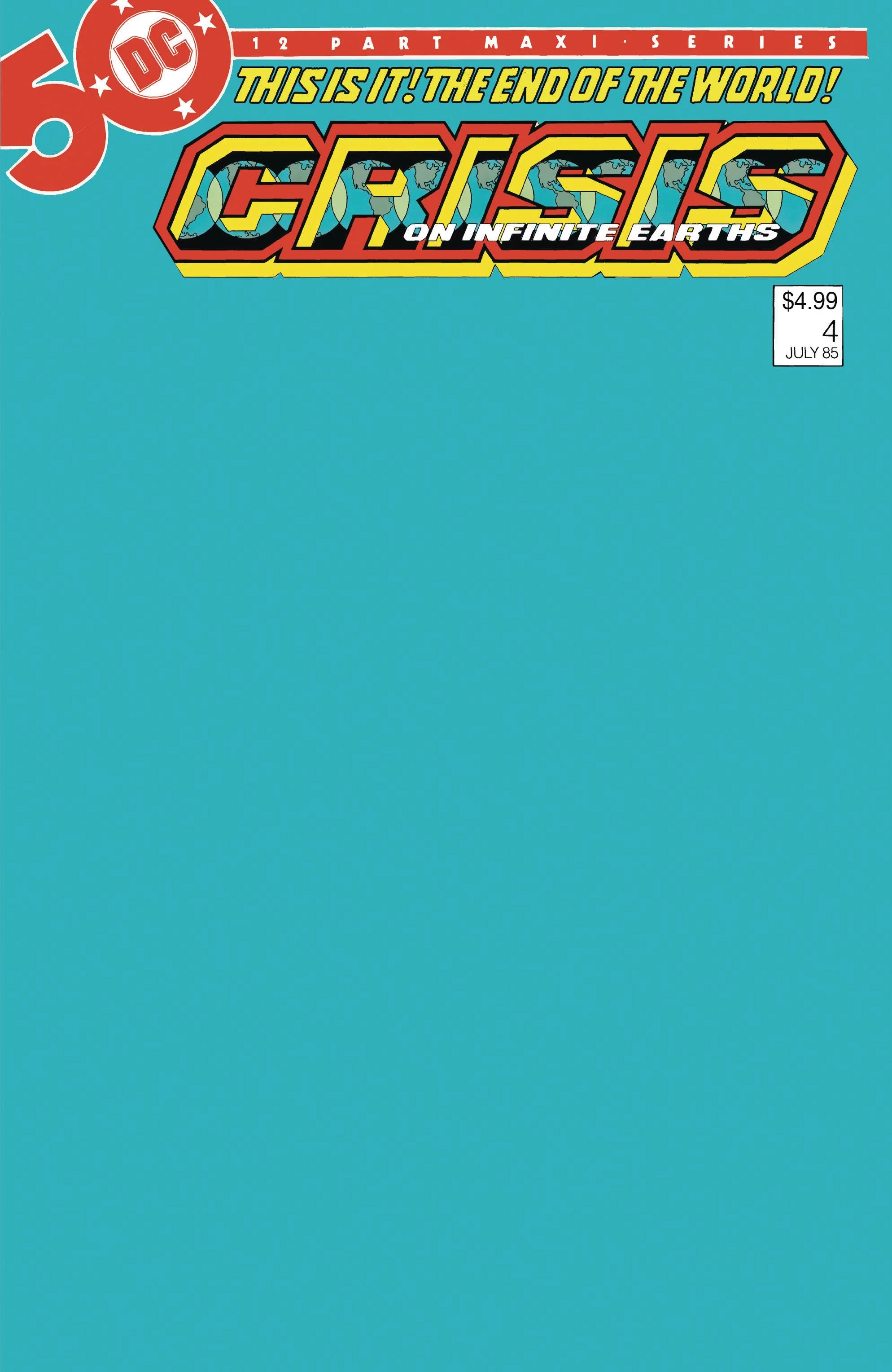 DC Comics - Crisis On Infinite Earths 004 - Facsimile Edition Blank Variant Edition (Cond. VF-) 22336