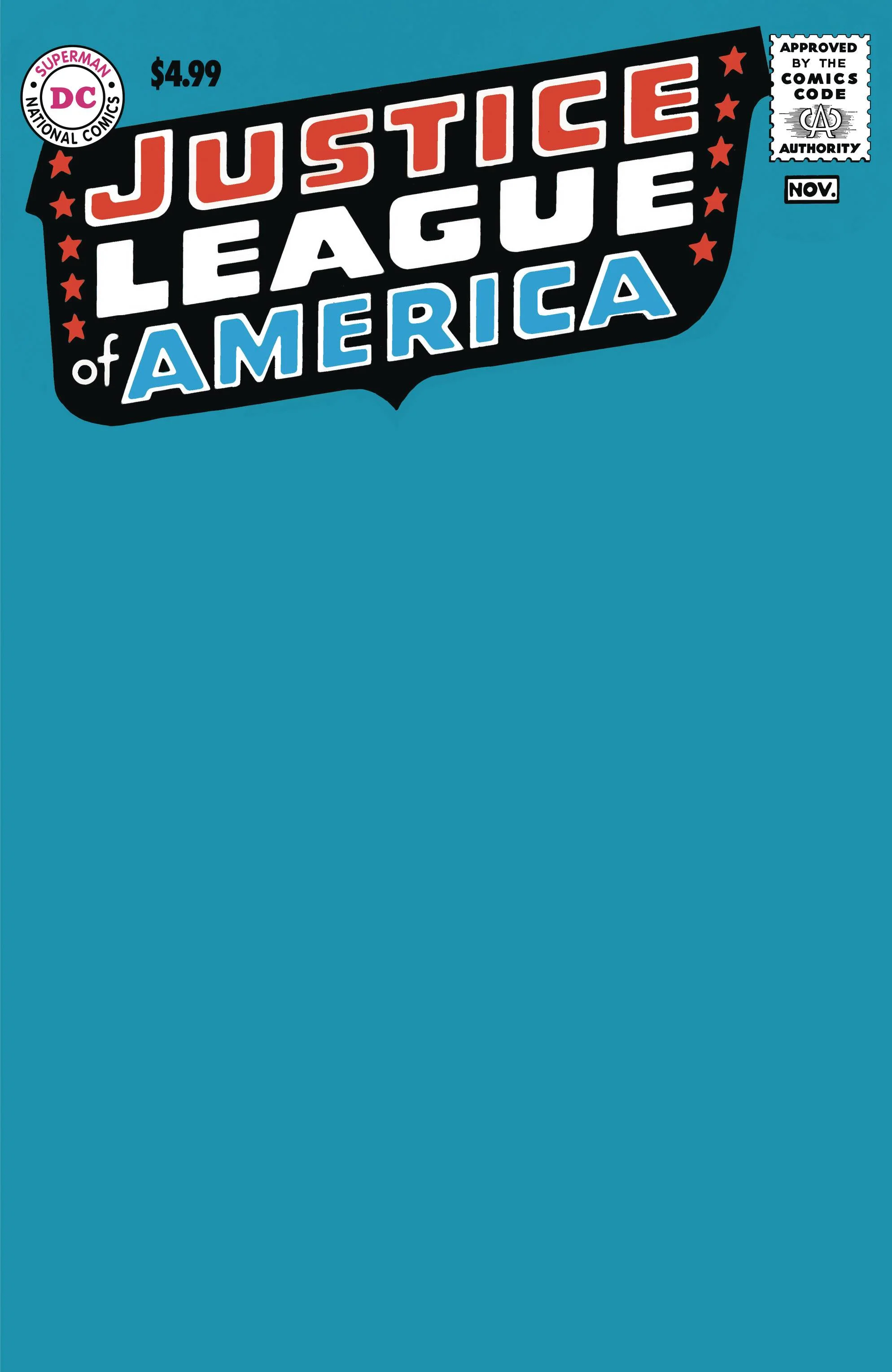 DC Comics - Justice League America 001 Facsimile Edition - Blank Variant Edition (Cond. VF-) - 22443
