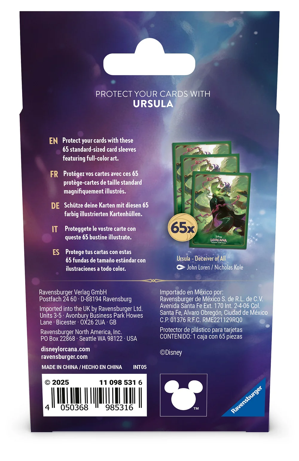 Disney - Lorcana - Archazias Island - Sleeves - Ursula - Image 2
