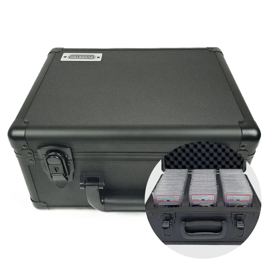Evoretro - Graded Card Storage Box - Heavy Duty - 3 Rows - Silver Grey and Aluminum - Image 3