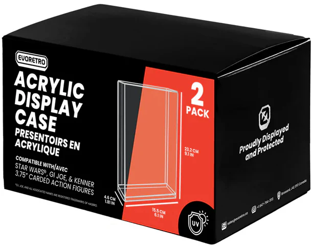 Evoretro - Star Wars and GI Joe 3.75 Action Figure Acrylic Cases - 2 Pack