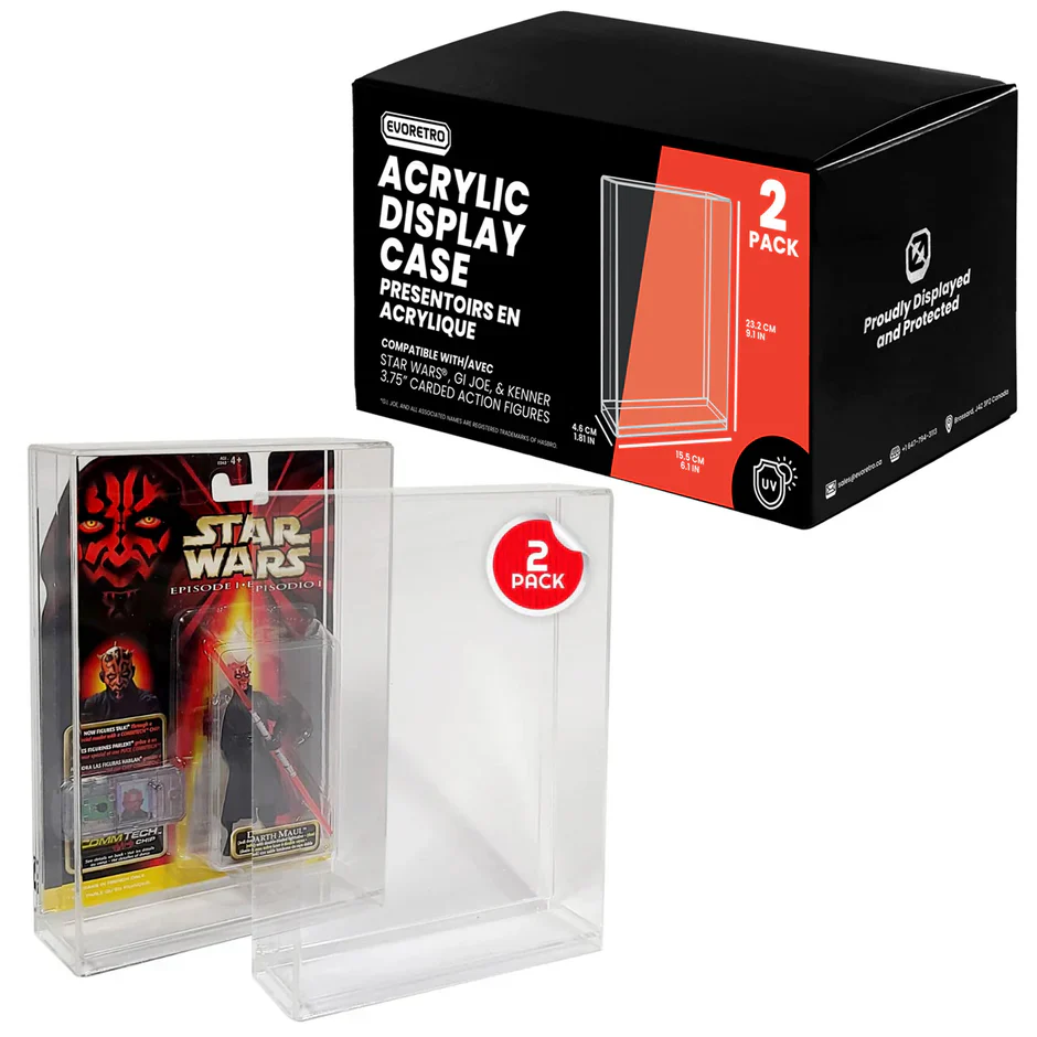 Evoretro - Star Wars and GI Joe 3.75 Action Figure Acrylic Cases - 2 Pack - Image 2