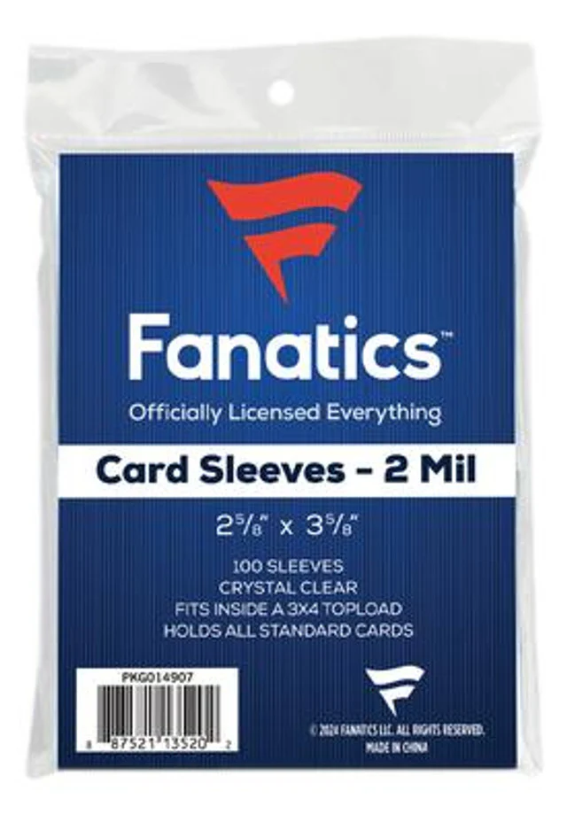 Fanatics - Soft Sleeves - Penny Card Sleeves - 2 5/8" x 3 5/8" - Package of 100