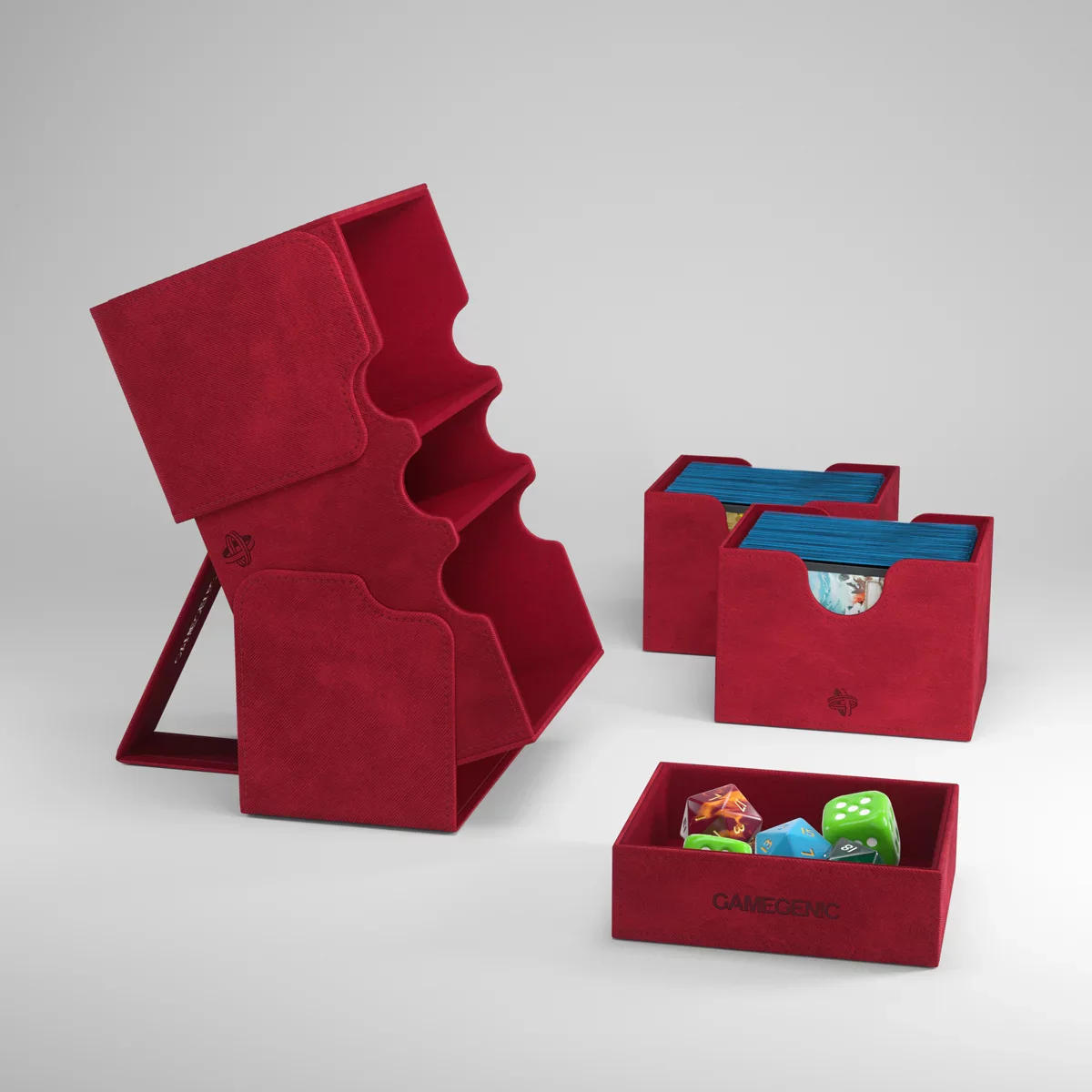 Gamegenic - Stronghold Card Deck Box - Convertible Red - 200+ XL - Image 3