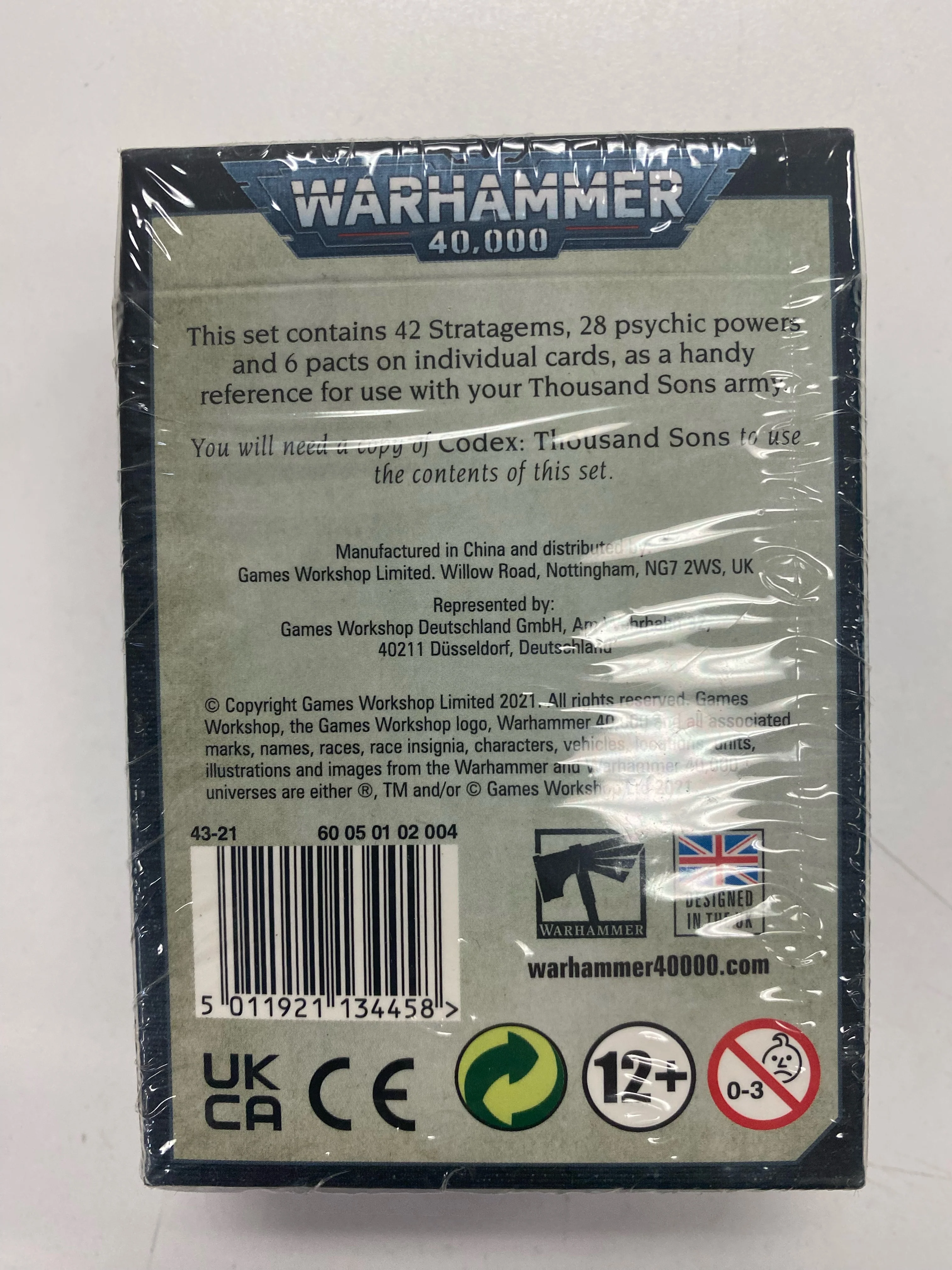 Games Workshop - Warhammer 40K - (9th Edition) Data cards - Thousand Sons - 43-21 - OUT OF PRINT - Image 3