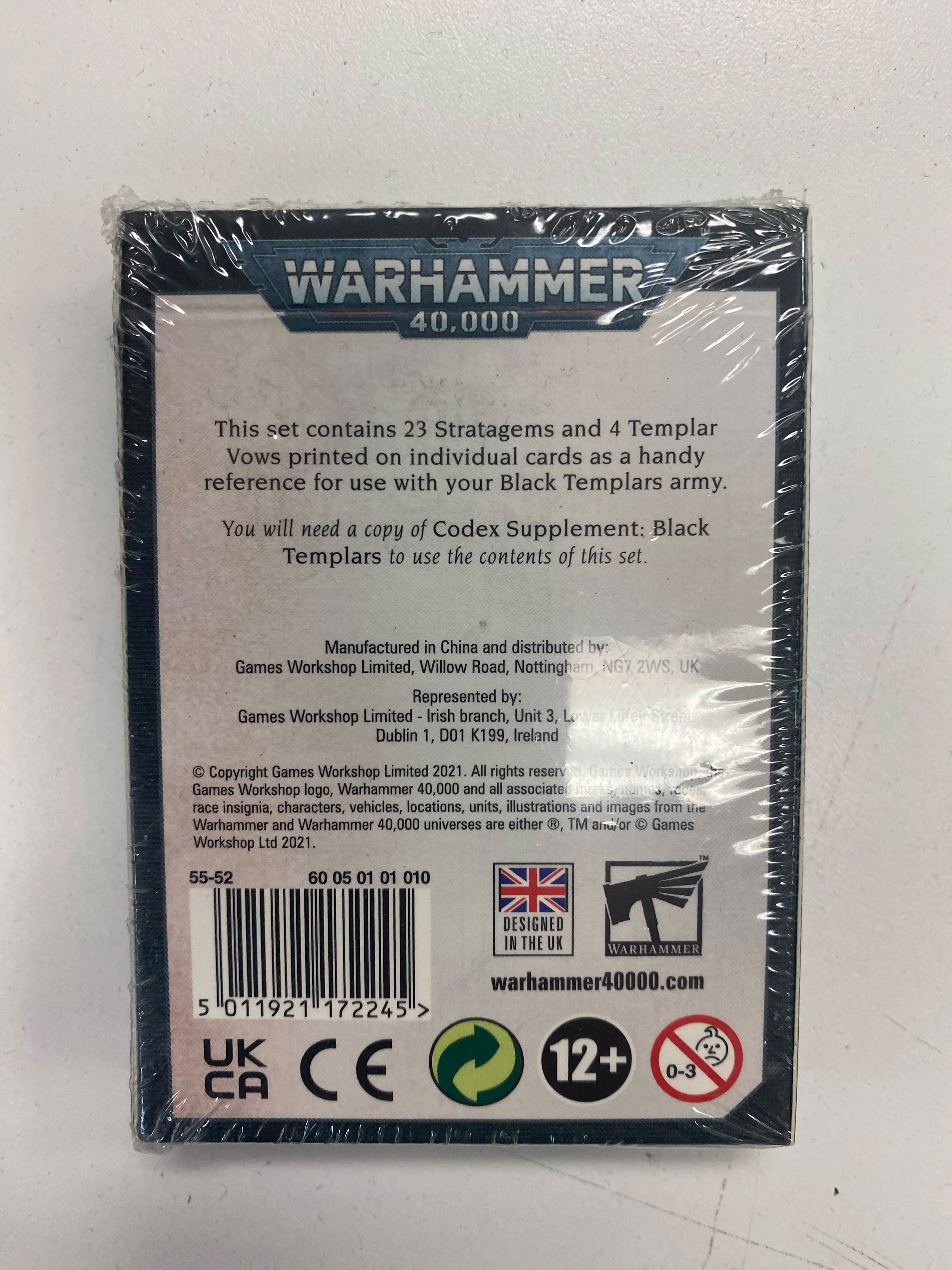 Games Workshop - Warhammer 40K - (9th Edition) Data cards - Black Templars - 55-52 - OUT OF PRINT - Image 3