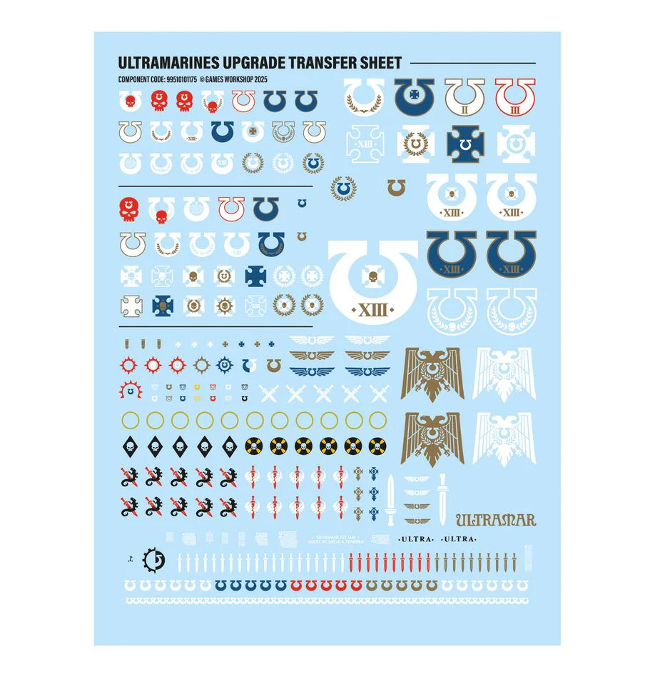 Games Workshop - Warhammer 40K - Space Marines - Ultramarines Upgrades & Transfers Kit - 55-72 - Image 5