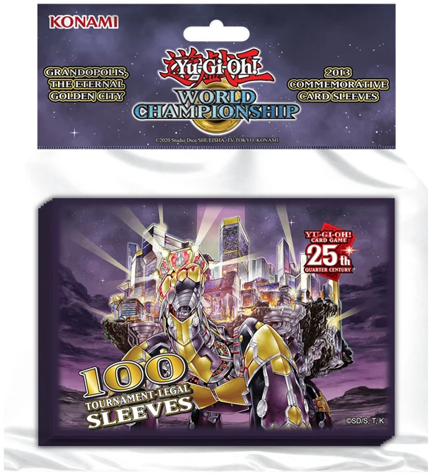 Konami - Yu-Gi-Oh! - World Championship - Grandopolis Eternal Golden City - Small Size - Card Sleeves - 100 Count