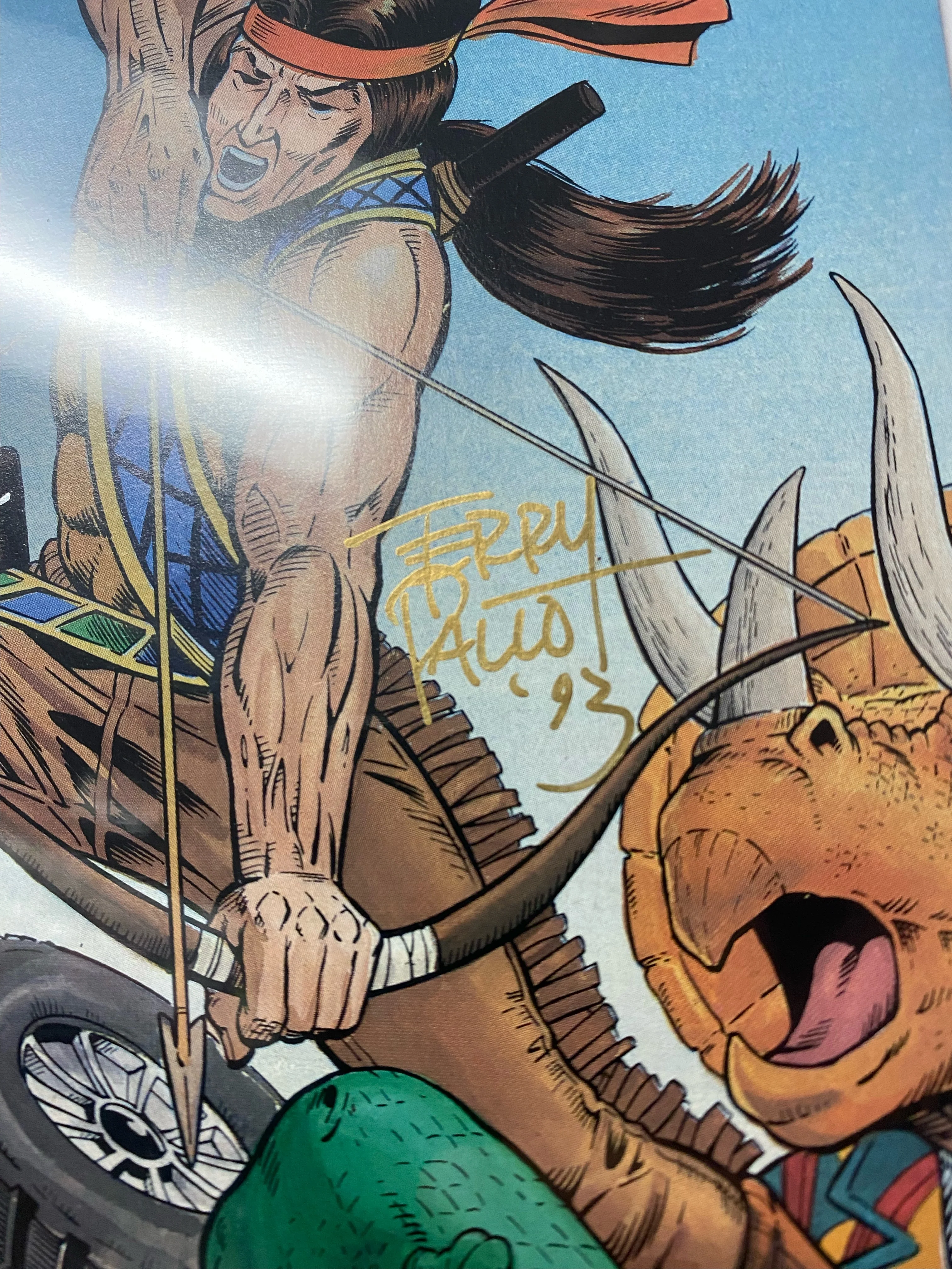 Malibu Comics - Dinosaurs for Hire (1993 2nd Series) 007 Tom Mason & Terry Pallot Signatures (Cond. FN) - 22506 - Image 3