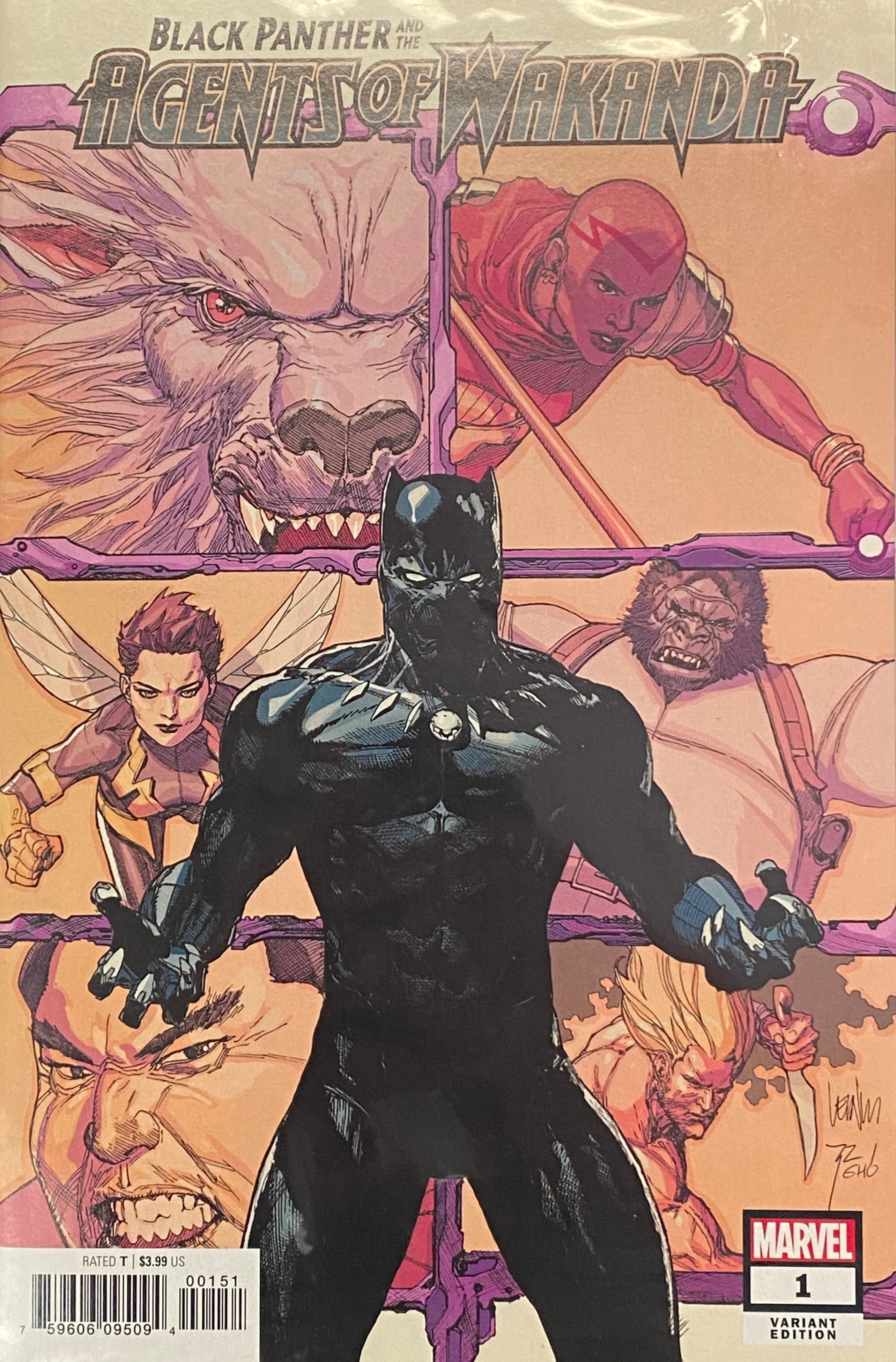 Marvel Comics - Black Panther and Agents of Wakanda (2019) 001 - Yu Variant Edition (Cond. FN+) - 1450