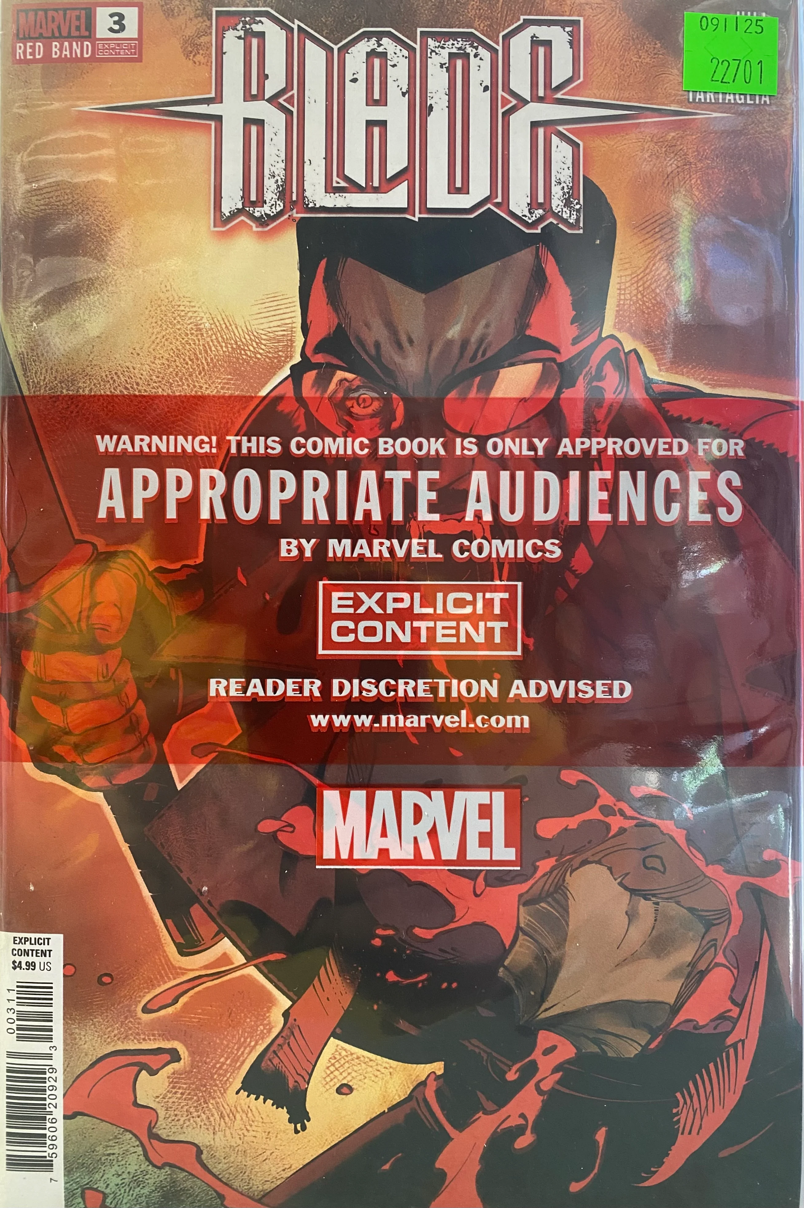 Marvel Comics - Blade Red Band (20214) 003 - Polybagged Variant Edition (Cond. VF-) - 22701