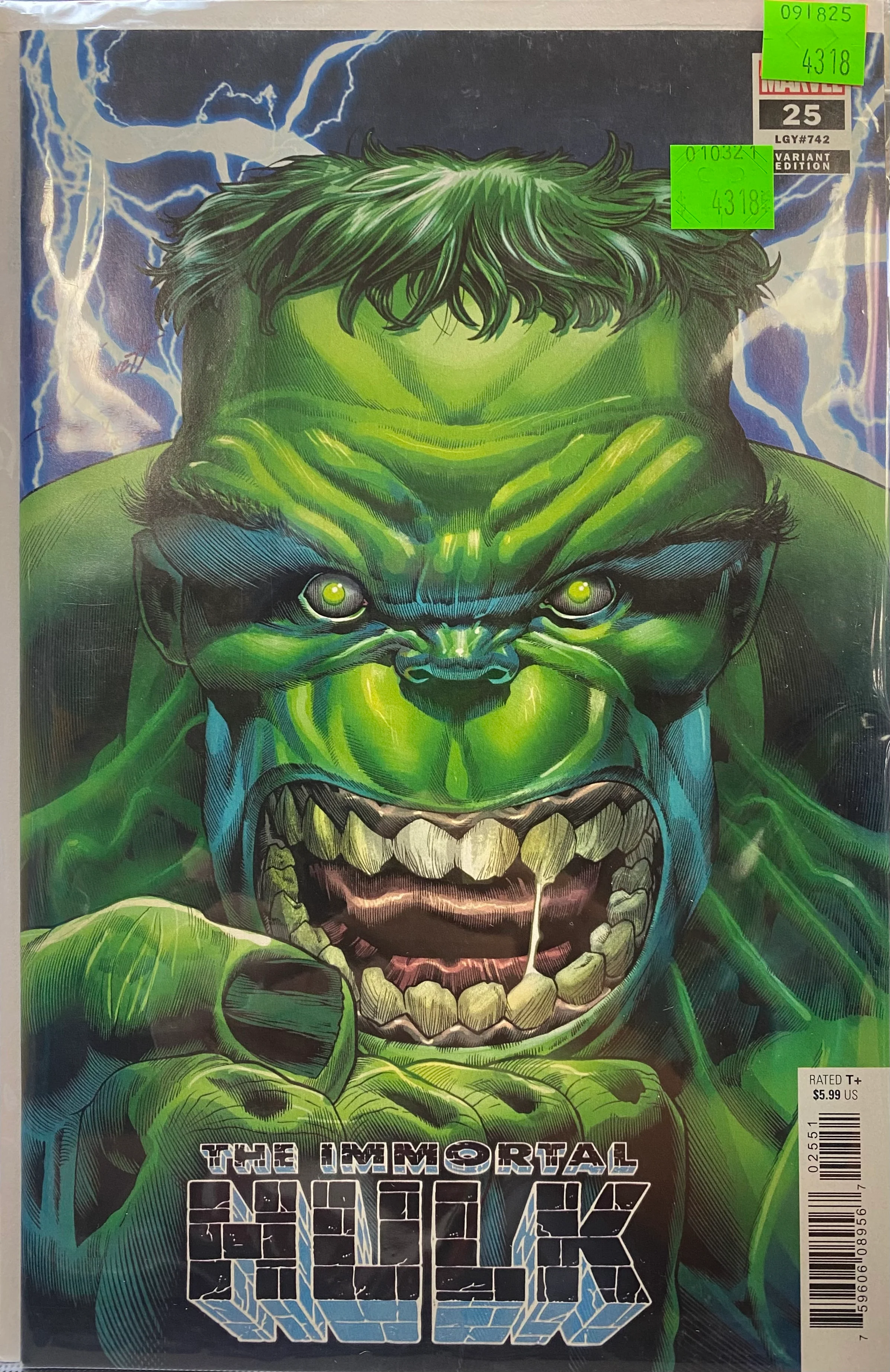 Marvel Comics - Immortal Hulk (2018) 025 - Bennett Variant Edition (Cond. FN+) - 4318