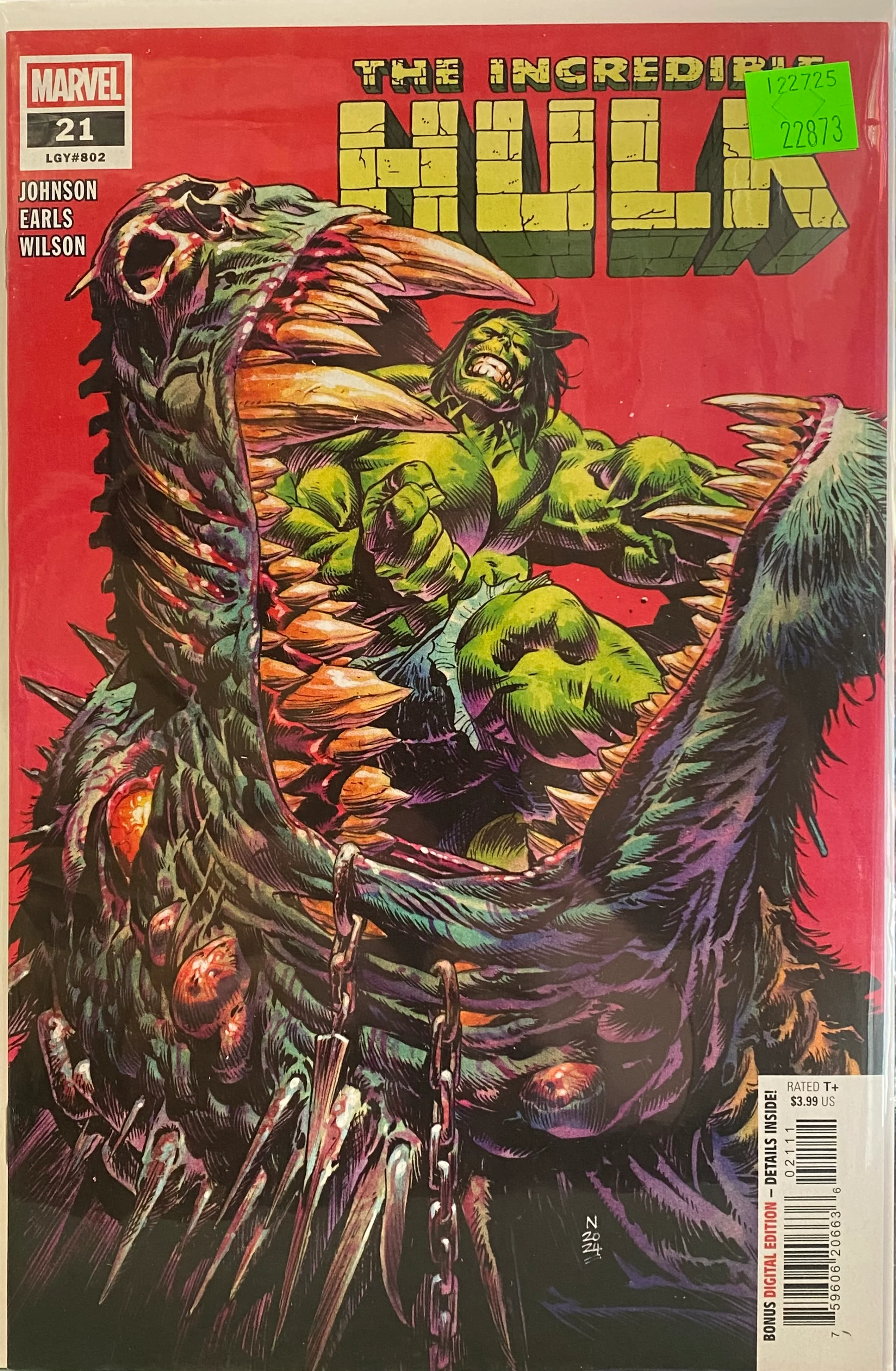 Marvel Comics - Incredible Hulk (2023) 021 (Cond. VF-) - 22873