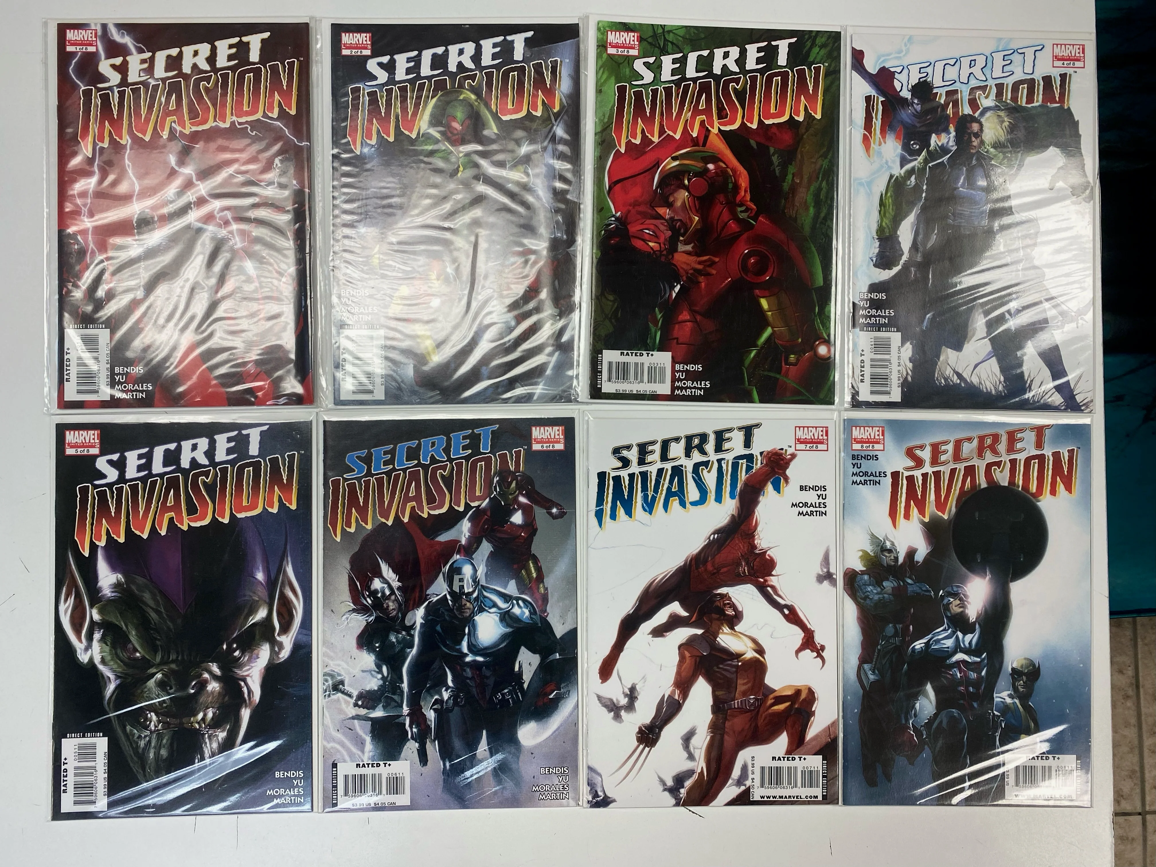 Marvel Comics - Secret Invasion (2008) 001-008 Full Set (Cond. FN- to VF-) 21566