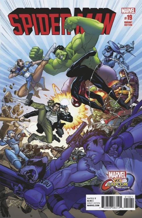 Marvel Comics - Spider-Man (2016) 019 - Cover B Marvel vs. Capcom Variant Edition (Cond. FN) - 1149