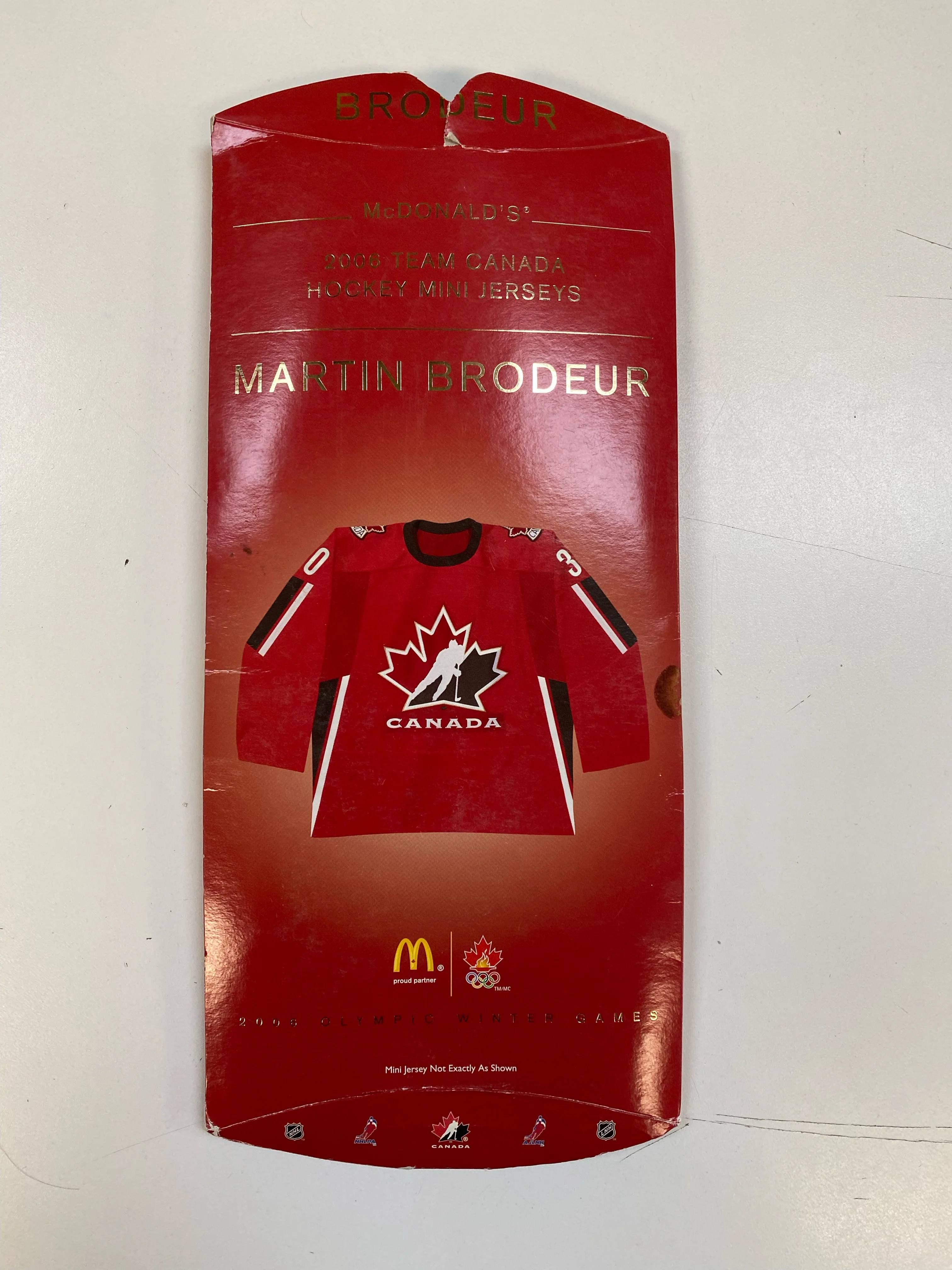 McDonalds - 2006 - Olympic Team Canada - Martin Brodeur - Mini Jersey - Image 2