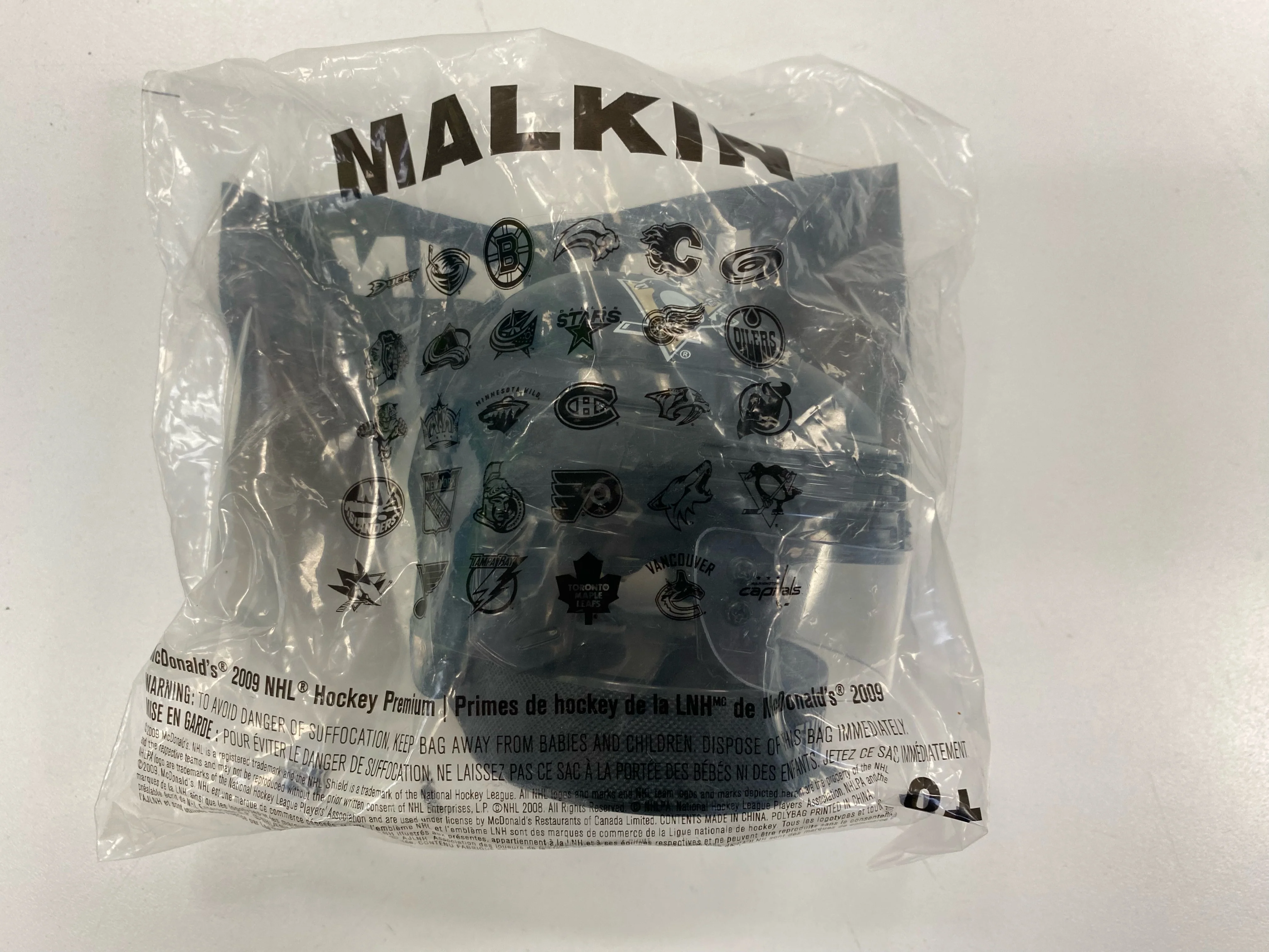 McDonalds - 2009 - NHL - Pittsburgh Penguins - Evgeni Malkin - Mini Helmet Sealed