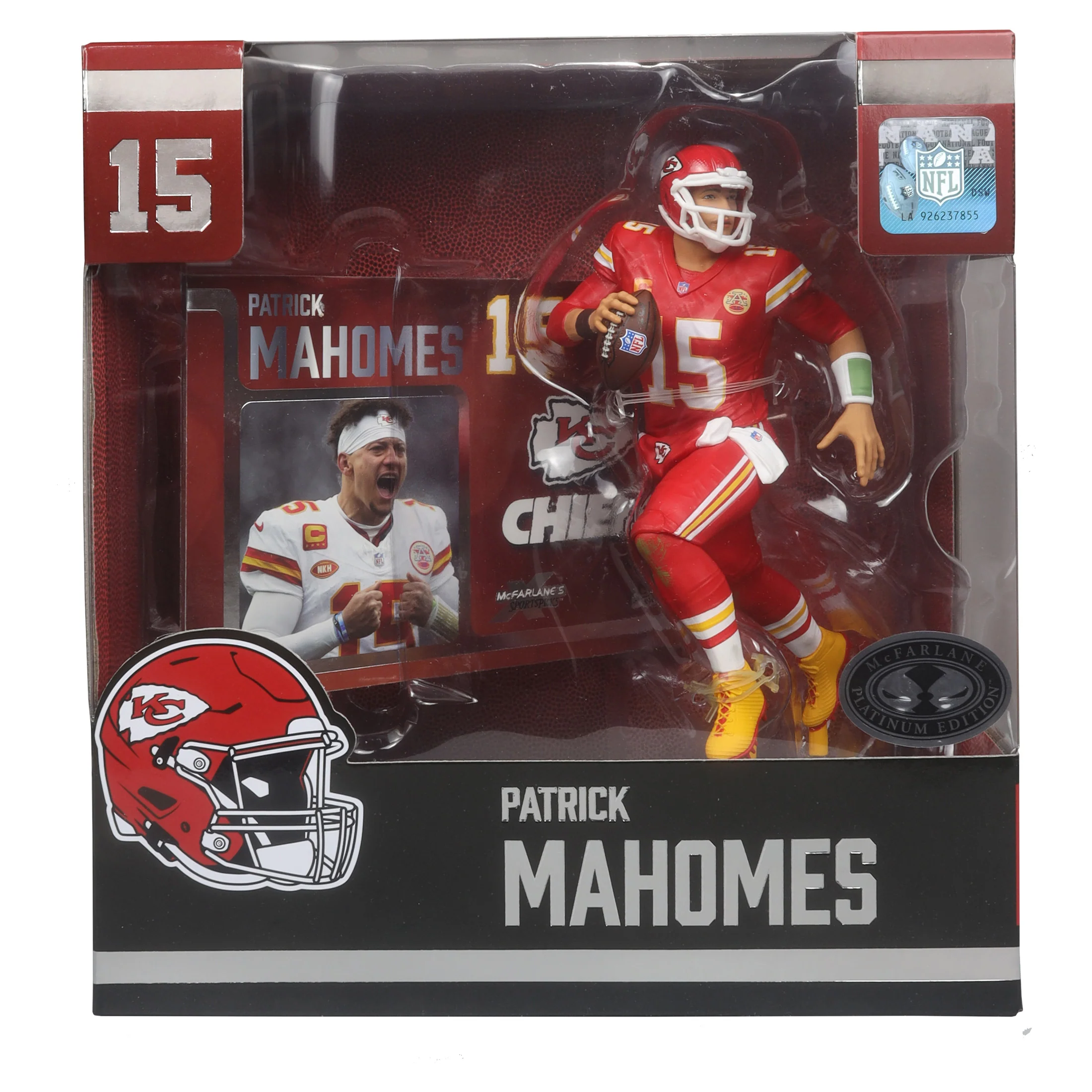 McFarlane Toys - NFL - Posed - Kansas City Chiefs - Patrick Mahomes - Platinum Edition