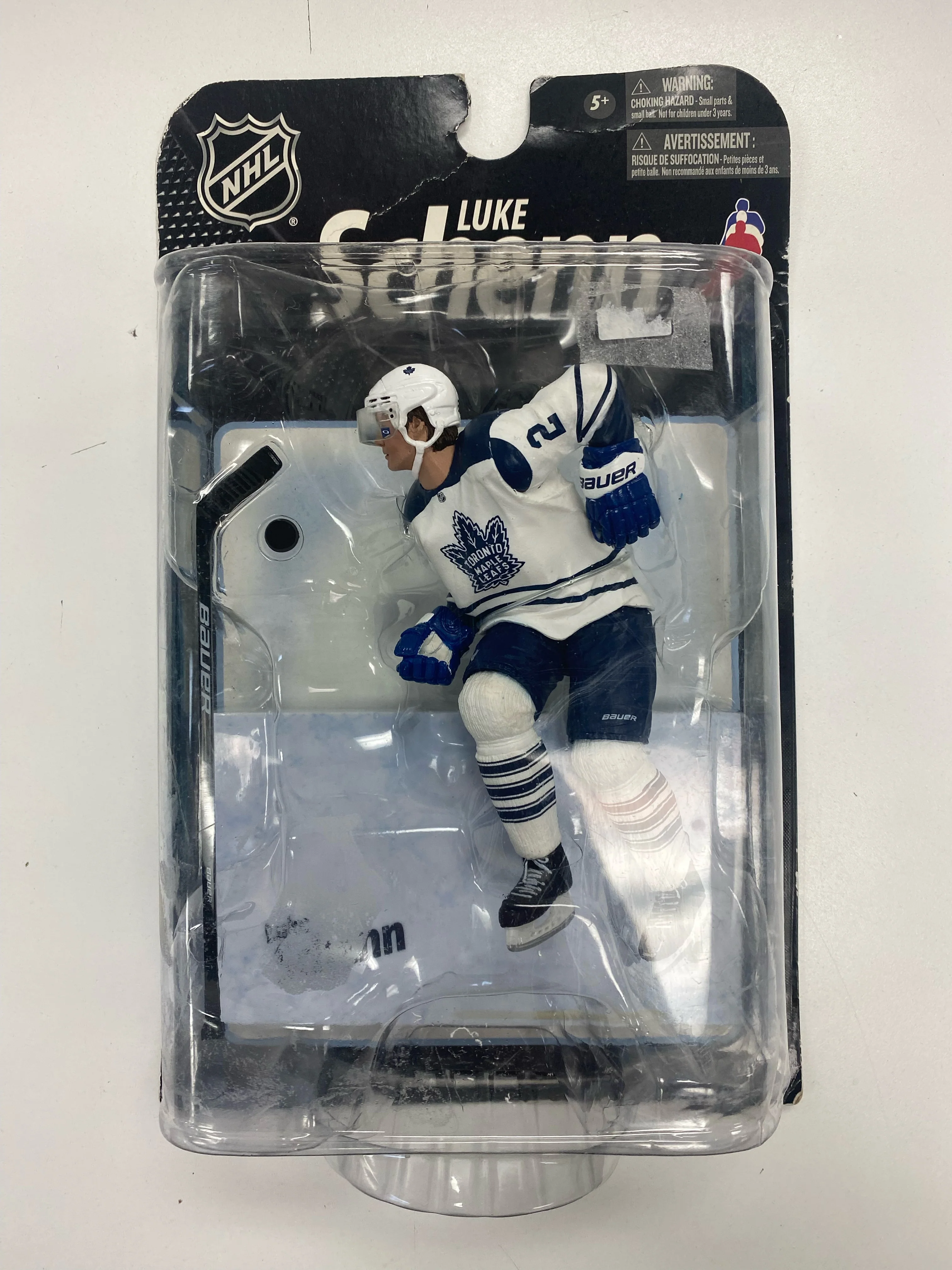 McFarlane Toys - NHL - Toronto Leafs - Luke Shenn Figure - White Jersey Variant *DAMAGED BOX*