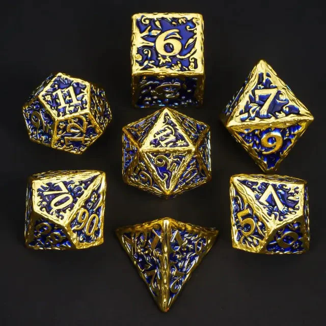 Merchant Guild House - Dice - Druid's Sapphire Grove - Metal Dice Set
