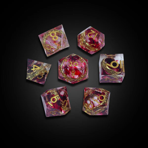 Merchant Guild House - Dice - Rings of Power Red - Sharp Edge Resin