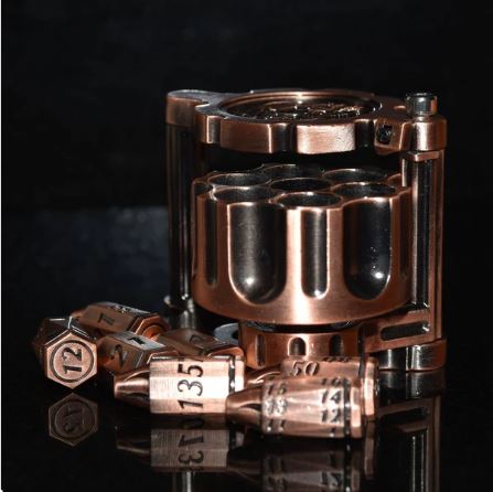 Merchant Guild House - Metal Revolver Dice Set - Copper - Image 2