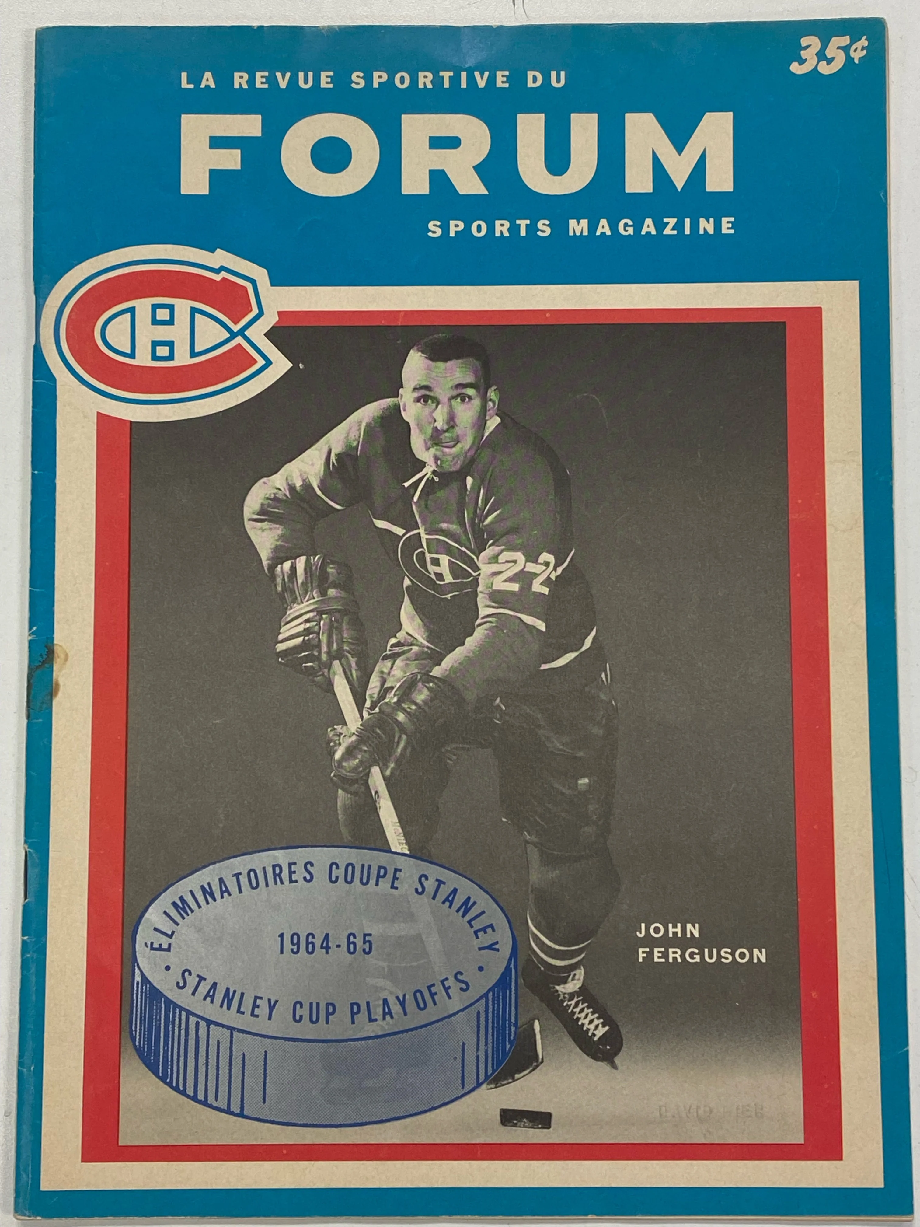 Montreal Forum - Montreal Canadiens Hockey Official Program - 1964-65 Stanley Cup Playoffs - Vintage Magazine (Cond. VF-) - MG0102