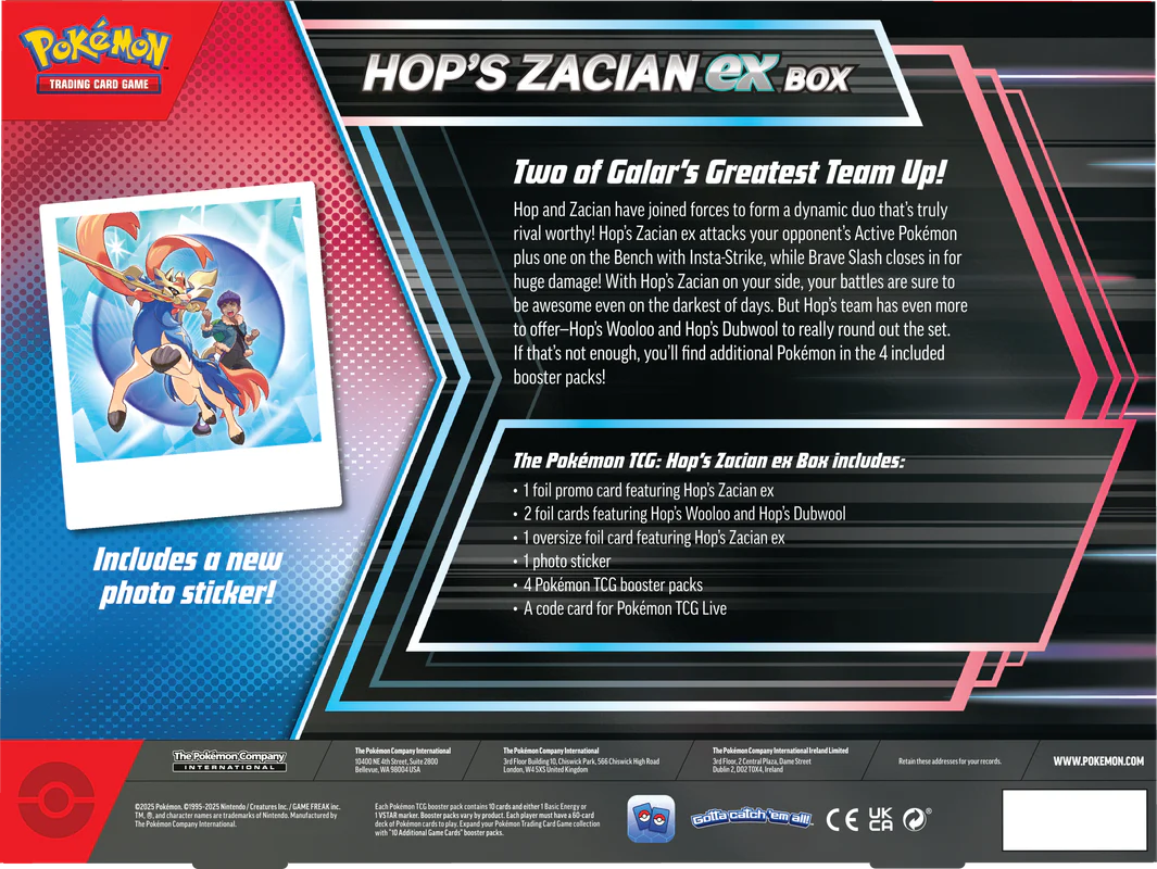 Pokemon - Hops Zacian EX - Collection Box - Image 2