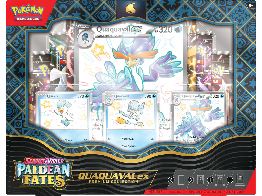 Pokemon - Scarlet and Violet - Paldean Fates - Quaquaval EX - Premium Collection