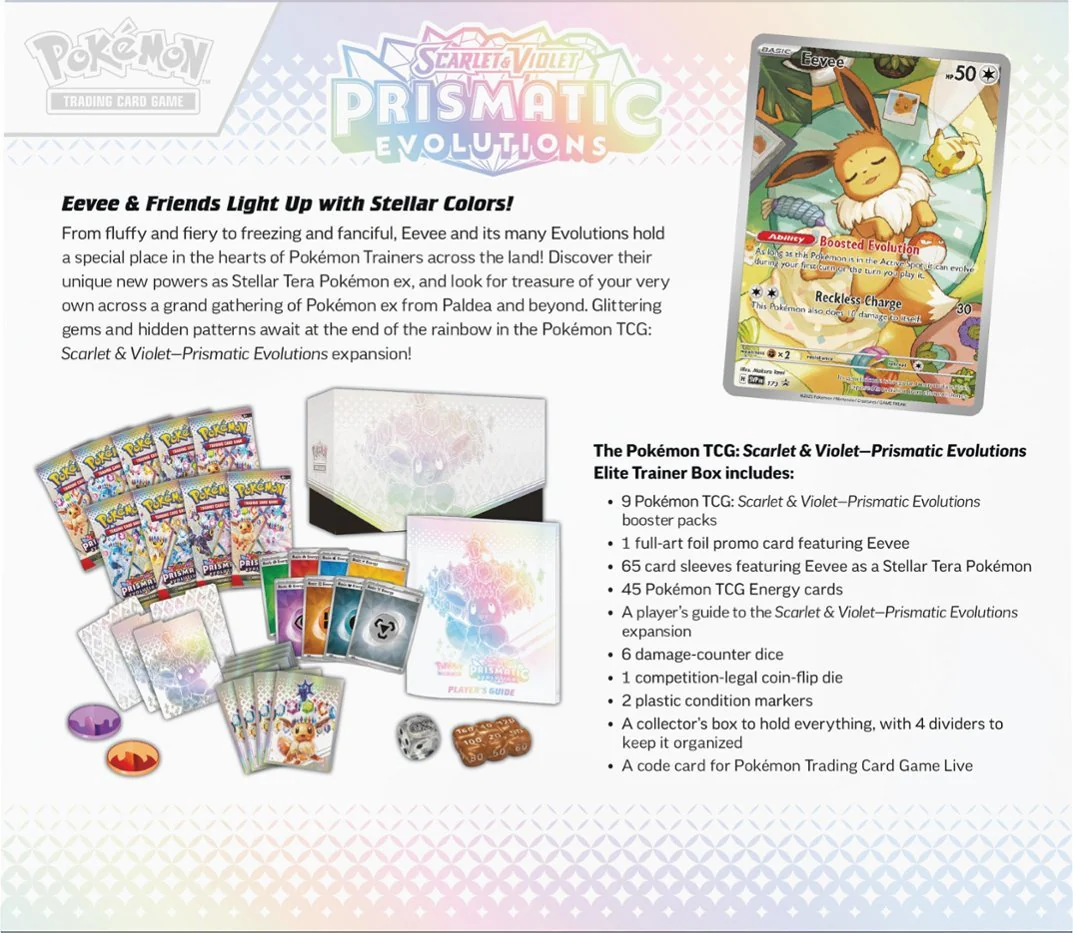 Pokemon - Scarlet and Violet - Prismatic Evolutions - Elite Trainer Box - Image 2