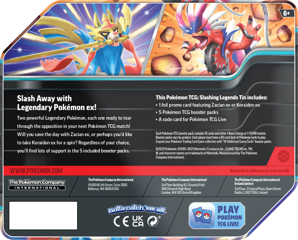 Pokemon - Scarlet and Violet - Slashing Legends - Koraidon EX - Tin - Image 2