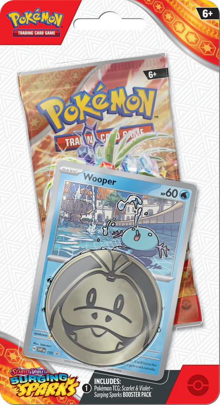 Pokemon - Scarlet and Violet - Surging Sparks - Checklane Blister - Wooper