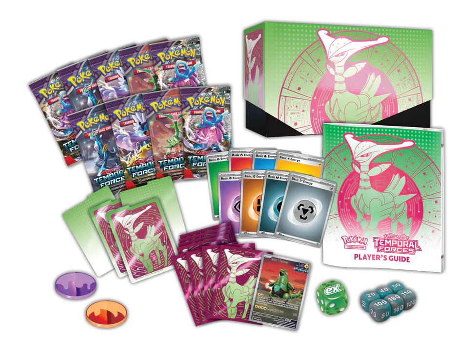 Pokemon - Scarlet and Violet - Temporal Forces - Iron Leaves EX - Elite Trainer Box - Image 2