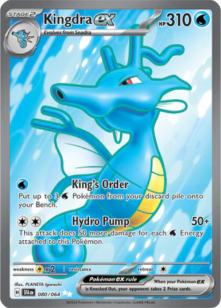 Pokemon - Single - Kingdra ex - 080/064 - Ultra Rare - PKS0027