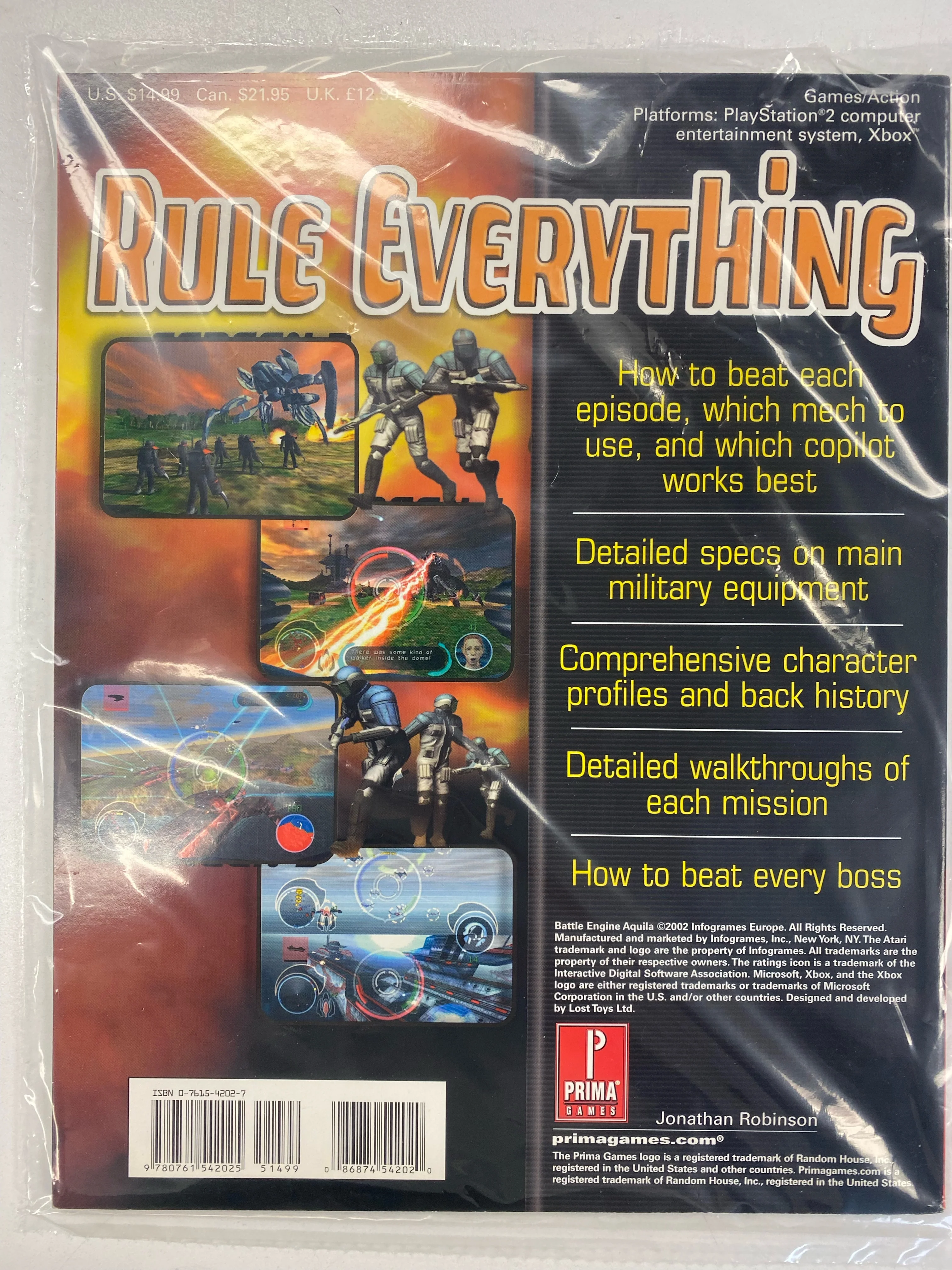 Prima Official Strategy Guides - Battle Engine Aquila - Playstation 2 & Original Xbox Official Game Guide (Cond. VF-) MG0084 - Image 2