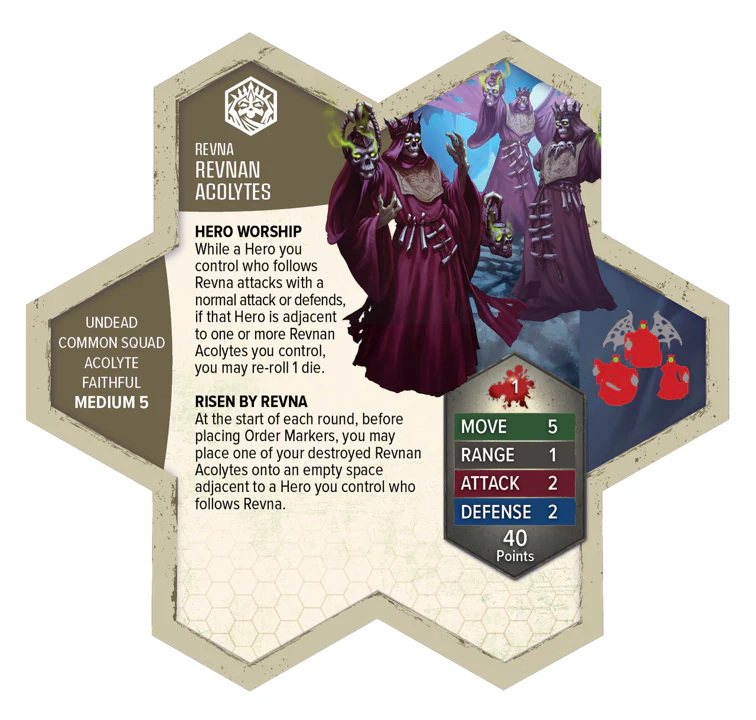 Renegade Game Studios - Heroscape - Revnan Acolytes and Grave Grim - Army Expansion - Image 4
