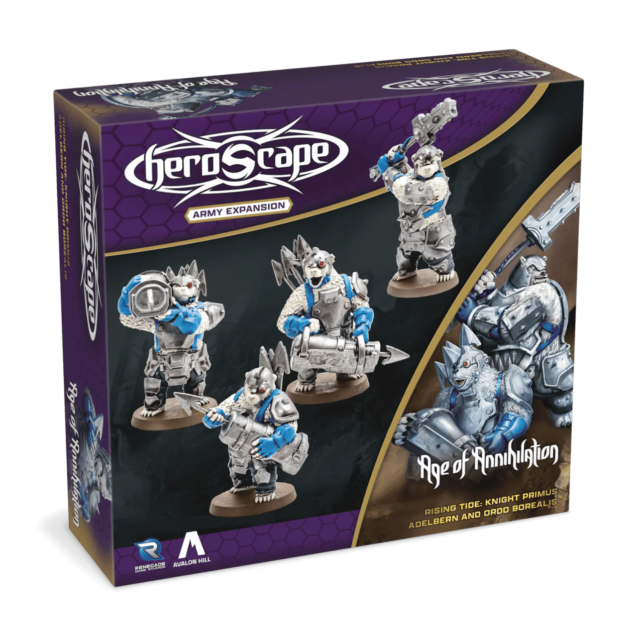 Renegade Game Studios - Heroscape - Rising Tide - Knight Primus Adelbern and Ordo Borealis - Army Expansion